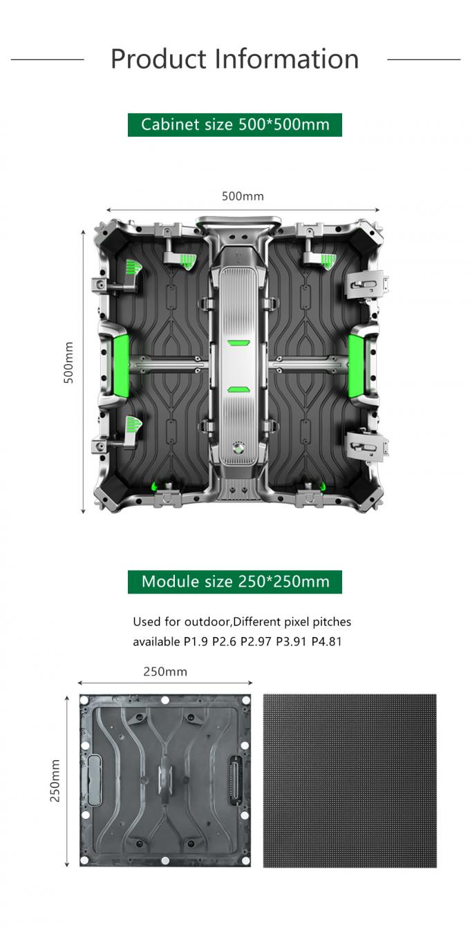 Screen a LED a noleggio con schermo video a LED ad alte prestazioni P2.5 P3 P4 P5 P6 Indoor Outdoor Led Display Screen 2