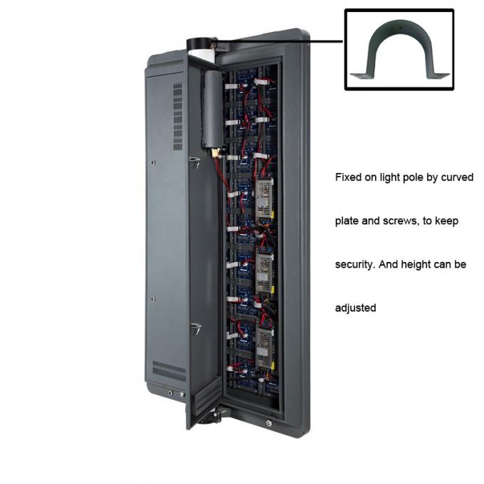 LED-Anzeigetafel für Straßenlaternen im Freien Werbung P4 Bildschirm drahtlose zentrale Verwaltung Zeichen 2