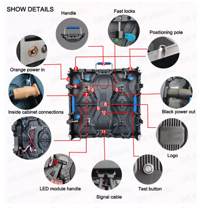 Внутренний арендованный светодиодный дисплей P2.6 P2.9 P3.91 P4.81 для сцены 0