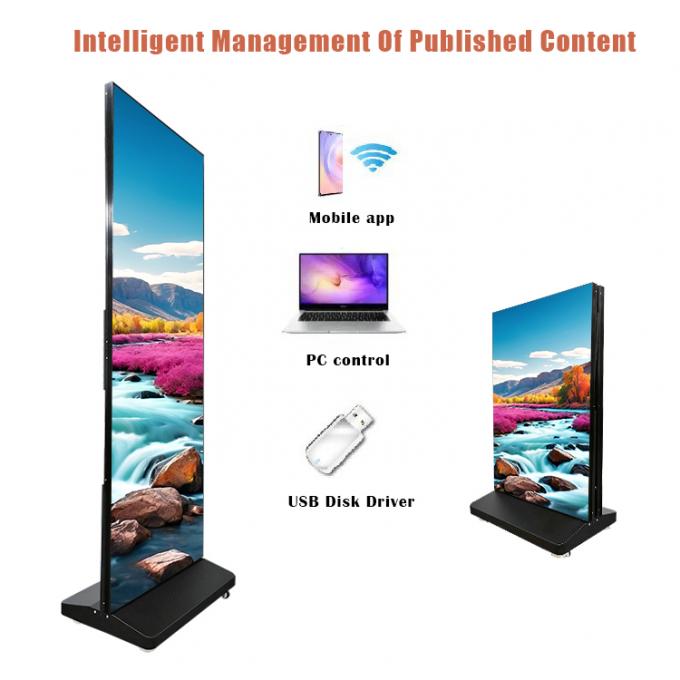Opvouwbaar Led Poster Screen Draagbaar Opvouwbaar GOB Led Reclame Machine voor Winkelcentrum Conferentieruimte Reclame 7